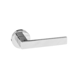 FMR254PC Forme Asti Lever Door Handle on Minimal Round Rose - Polished Chrome