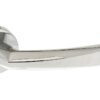 FMR268PC Forme Crystal Lever Door Handle on Minimal Round Rose - Polished Chrome