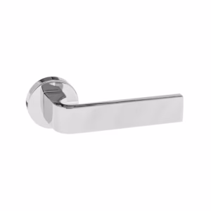 FMR413PC Forme Monza Lever Door Handle on Minimal Round Rose - Polished Chrome