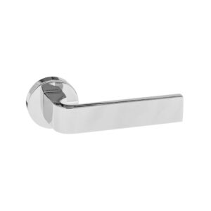 FMR413PC Forme Monza Lever Door Handle on Minimal Round Rose - Polished Chrome
