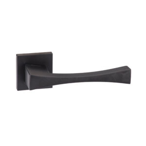 FMS213MB Forme Artemide Lever Door Handle on Minimal Square Rose - Matt Black