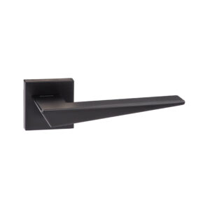 FMS215MB Forme Naxos Lever Door Handle on Minimal Square Rose - Matt Black