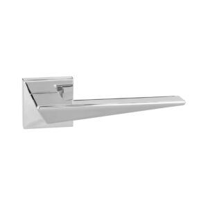 FMS215PC Forme Naxos Lever Door Handle on Minimal Square Rose - Polished Chrome