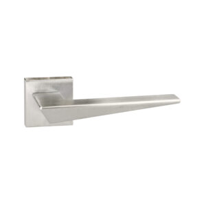 FMS215SC Forme Naxos Lever Door Handle on Minimal Square Rose - Satin Chrome