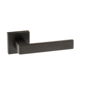 FMS254MB Forme Asti Lever Door Handle on Minimal Square Rose - Matt Black