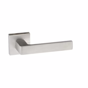 FMS254SC Forme Asti Lever Door Handle on Minimal Square Rose - Satin Chrome