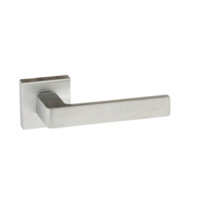 FMS254SC Forme Asti Lever Door Handle on Minimal Square Rose - Satin Chrome