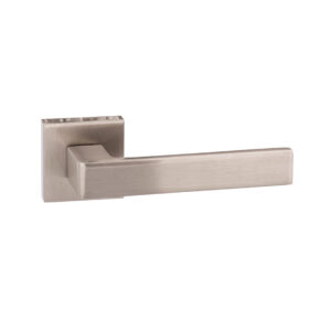 FMS254SN Forme Asti Lever Door Handle on Minimal Square Rose - Satin Nickel