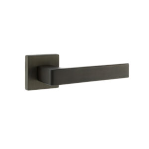 FMS254UDB Forme Asti Lever Door Handle on Minimal Square Rose - Urban Dark Bronze