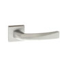 FMS268SC Forme Crystal Lever Door Handle on Minimal Square Rose - Satin Chrome