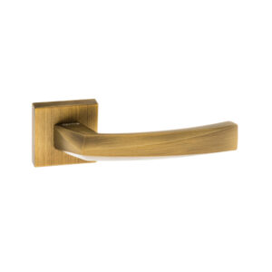 FMS268YB Forme Crystal Lever Door Handle on Minimal Square Rose - Yester Bronze