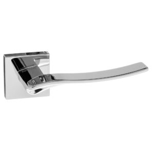 SPECIAL ORDER FMS280PC Forme Olimpia Lever Door Handle on Minimal Square Rose - Polished Chrome