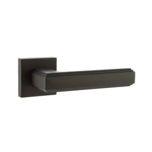 FMS293UDB Forme Alila Lever Door Handle on Minimal Square Rose - Urban Dark Bronze