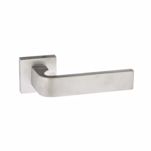 FMS413SC Forme Monza Lever Door Handle on Minimal Square Rose - Satin Chrome