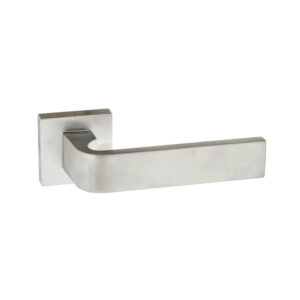 FMS413SC Forme Monza Lever Door Handle on Minimal Square Rose - Satin Chrome