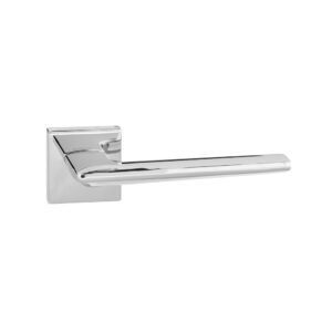 FMS422PC Forme Boston Lever Door Handle on Minimal Square Rose - Polished Chrome