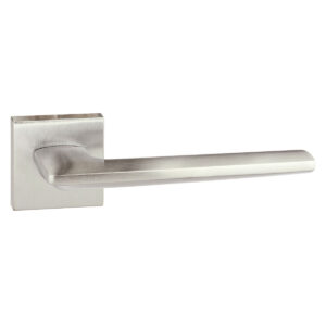 FMS422SC Forme Boston Lever Door Handle on Minimal Square Rose - Satin Chrome