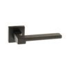 FMS430MB Forme Ginevra Lever Door Handle on Minimal Square Rose - Matt Black