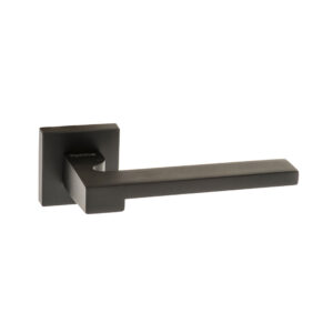 FMS430MB Forme Ginevra Lever Door Handle on Minimal Square Rose - Matt Black