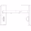Aluminium 19mm Round Bar Lever on Plate