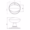 Jedo Oval Mortice Door Knobs Black