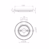 Replacement Roses for Porcelain Door Knobs 60mm Antique Brass