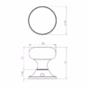 Jedo Mushroom Mortice Door Knobs 51mm Diameter 51mm Polished Brass