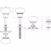 Contract Rim Door Knob Polished Brass