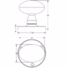 Jedo Kontrax Oval Mortice Door Knobs Polished Chrome