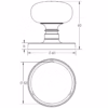Jedo Mushroom Mortice Door Knobs 60mm Diameter Satin Nickel