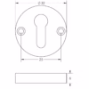 Contemporary Black Escutcheons for Mortice Knobs