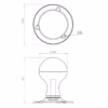 Jedo Ball Shape Mortice Door Knobs Pewter