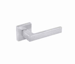 T2275SSC Tupai Rapido QuadraLine Rillo Lever Door Handle on Square Rose - Satin Chrome
