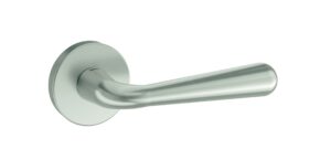 T293RPL Tupai Rapido CurvaLine Adra Lever Door Handle on Round Rose - Pearl Nickel