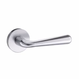 T293RSC Tupai Rapido CurvaLine Adra Lever Door Handle on Round Rose - Satin Chrome