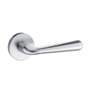 T293RSC Tupai Rapido CurvaLine Adra Lever Door Handle on Round Rose - Satin Chrome