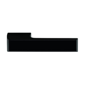 VersaLine Tobar Lever Door Handle on Long Rose - Matt Black Decorative Plate - Matt Black
