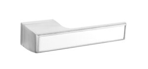 T3089LSSSSC Tupai Rapido VersaLine Tobar Lever Door Handle on Long Rose - Satin Stainless Steel Decorative Plate - Satin Chrome