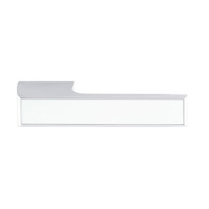 T3089LWHPC Tupai Rapido VersaLine Tobar Lever Door Handle on Long Rose - White Decorative Plate - Bright Polished Chrome