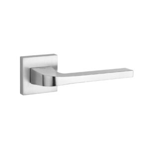 T3097SSC Tupai Rapido CurvaLine Valbona Lever Door Handle on Square Rose - Satin Chrome