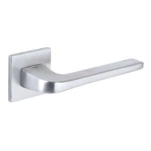 T4007S5SSC Tupai Rapido 5S Line Canha Lever Door Handle on 5mm Slimline Square Rose - Satin Chrome