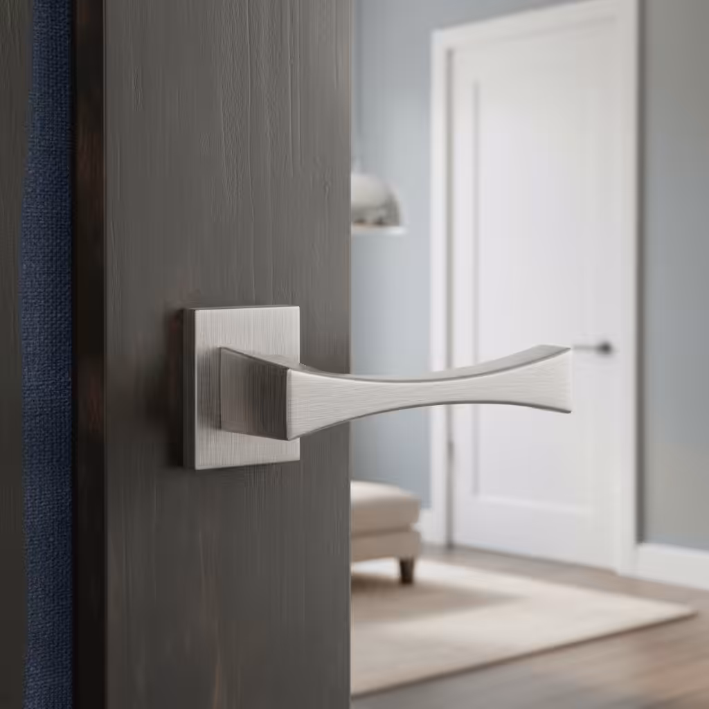 FMS213UG Forme Artemide Lever Door Handle on Minimal Square Rose - Urban Graphite - Image 3
