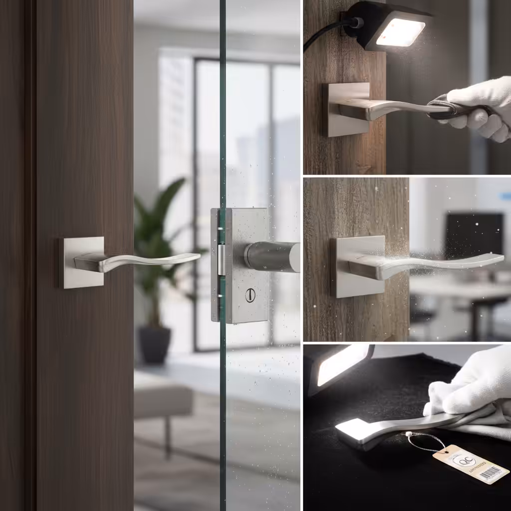 FMS280SC Forme Olimpia Lever Door Handle on Minimal Square Rose - Satin Chrome - Image 4