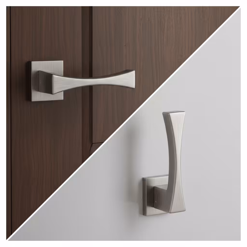 FMS213UG Forme Artemide Lever Door Handle on Minimal Square Rose - Urban Graphite - Image 4
