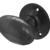 Jedo Oval Mortice Door Knobs Black