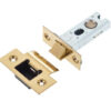 Jedo Heavy Duty Tubular Latches - 45 Degree Short Travel 64mm Brass Finish