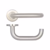 Orbit 19mm Door Handle on 8mm Sprung Rose Grade 201 Satin Stainless Steel