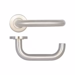 Orbit 19mm Door Handle on 8mm Sprung Rose Grade 201 Satin Stainless Steel