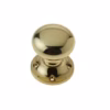 Jedo Mushroom Rim Door Knobs 50mm Polished Brass