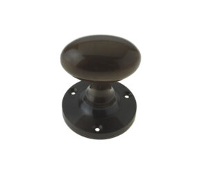 Jedo Kontrax Oval Mortice Door Knobs Dark Bronze